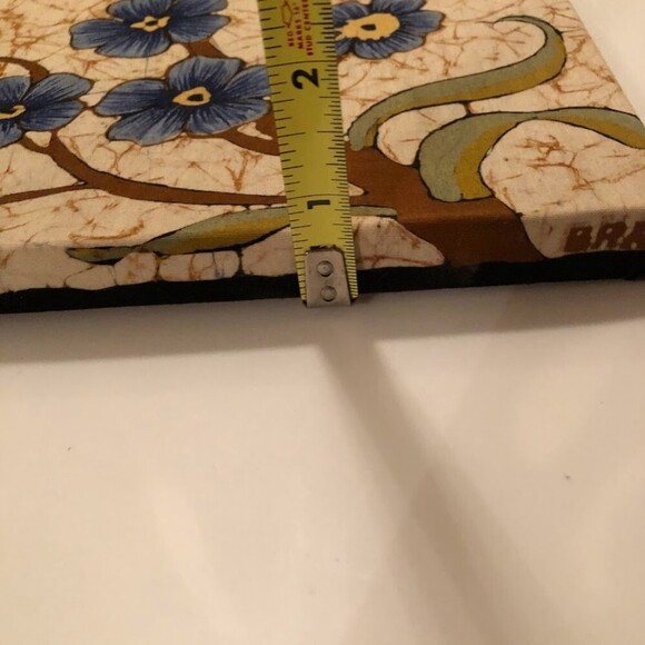 Vintage Midcentury Modern Screen Print Wall Hanging Art Floral Theme Bravo Print - Picture 9 of 9